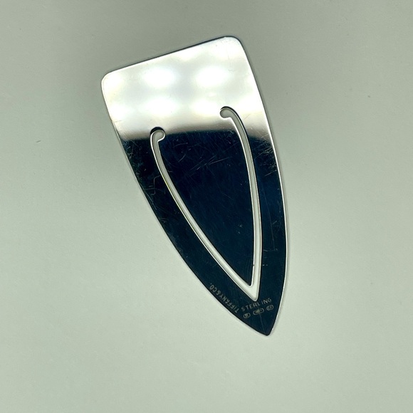 TIFFANY & CO R BLACKINTON CO STERLING SILVER SHIELD TRIANGLE BOOKMARK - Picture 1 of 3